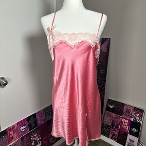 Victoria's Secret Pink Chemise with Lace Trim